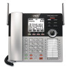 Cm18445 Four-Line Business System Cordless Phone, Silver/Black