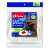 Ezwring Spin Mop Refill, Patented Microfiber, Custom Size For Ez Wring Mop Systems, White, 2/Pack, 4 Packs/Carton