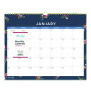 Ashlyn Monthly Wall Calendar, Floral Artwork, 15 x 12, White/Blue/Pink Sheets, 12-Month (Jan To Dec): 2026