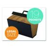 Case File, 5" Expansion, 19 Sections, Twist-Lock Closure, Custom-Cut Tabs, Legal Size, Randomly Assorted Colors