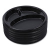 Hi-Impact Plastic Dinnerware, 3-Compartment Plate, 10" Dia, Black, 125/Sleeve, 4 Sleeves/Carton