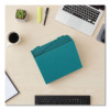 Heavy-Duty Indexed Expanding Open Top Color Files, 21 Sections, 1/21-Cut Tabs, Letter Size, Teal