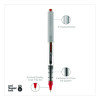 Vision Rollerball Pen, Stick, Fine 0.7 Mm, Red Ink, Silver/Red/Clear Barrel, Dozen