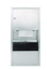 Stainless Steel Surface-Mounted Paper Towel Dispenser With Waste Receptacle, 28 x 4 x 14