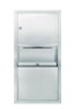 Stainless Steel Surface-Mounted Paper Towel Dispenser With Waste Receptacle, 28 x 4 x 14