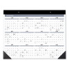 Contemporary Monthly Desk Pad, 22 x 17, White Sheets, Black Binding/Corners,12-Month (Jan To Dec): 2026