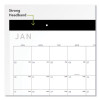 Contemporary Monthly Desk Pad, 22 x 17, White Sheets, Black Binding/Corners,12-Month (Jan To Dec): 2026