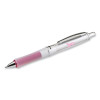 Dr. Grip Center Of Gravity Breast Cancer Awareness Ballpoint Pen, Retractable, Medium 1 Mm, Black Ink, Silver/Pink Barrel