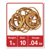 Rubber Bands, Size 10, 0.04" Gauge, Beige, 1 Lb Box, 3,400/Pack