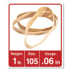 Rubber Bands, Size 105, 0.06" Gauge, Beige, 1 Lb Box, 55/Pack