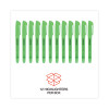 Pocket Highlighters, Fluorescent Green Ink, Chisel Tip, Green Barrel, Dozen