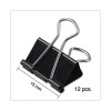 Binder Clips, Mini, Black/Silver, 12/Box