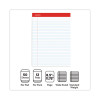 Perforated Ruled Writing Pads, Red Headband, Wide/Legal Rule, (50) White 8.5 x 11 Sheets, Dozen