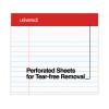 Perforated Ruled Writing Pads, Red Headband, Wide/Legal Rule, (50) White 8.5 x 11 Sheets, Dozen