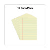 Glue Top Pads, Wide/Legal Rule, (50) Canary Yellow 8.5 x 11 Sheets, Dozen