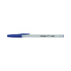Ballpoint Pen, Stick, Medium 1 Mm, Blue Ink, Gray/Blue Barrel, Dozen
