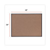 Tech Cork Board, 47.24" x 35.43", Brown Surface, Black Aluminum Frame