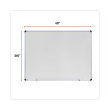 Modern Melamine Dry Erase Board With Aluminum Frame, 48" x 36", White Surface, Satin Aluminum Frame