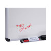 Modern Melamine Dry Erase Board With Aluminum Frame, 48" x 36", White Surface, Satin Aluminum Frame