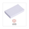 Ruled Index Cards, 3 X 5, White, 100/Pack