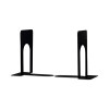 Jumbo Deluxe Economy Bookends, Nonskid Base, 5.88 x 8.25 x 9, Heavy Gauge Steel, Black, Pair
