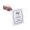Wall Mount Sign Holder, 8.5 x 11, Vertical, Clear, 2/Pack
