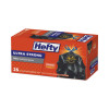 Ultra Flex Waste Bags, Drawstring, 30 Gal, 1.05 Mil, 29.75" x 32", Black, 150/Carton