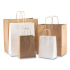 Kraft Paper Bags, Rope Handles, 8" x 5" x 11", Kraft, 250/Carton