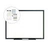 Melamine Dry Erase Board, 24" x 18", White Surface, Black Aluminum Frame