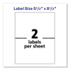Shipping Labels W/ Trueblock Technology, Inkjet Printers, 5.5 X 8.5, White, 2/Sheet, 25 Sheets/Pack
