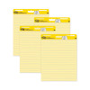 Vertical-Orientation Self-Stick Easel Pads, Presentation Format (1.5" Rule), (30) Yellow 25 x 30 Sheets, 4/Carton