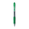 G2 Premium Gel Pen, Retractable, Fine 0.7 Mm, Green Ink, Smoke/Green Barrel, Dozen