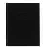 Business Notebook With Self-Adhesive Labels, 1-Subject, Medium/College Rule, Black Cover, (192) 9.25 x 7.25 Sheets