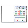 Business Notebook With Self-Adhesive Labels, 1-Subject, Medium/College Rule, Black Cover, (192) 9.25 x 7.25 Sheets