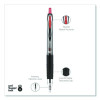 Signo 207 Gel Pen, Retractable, Medium 0.7 Mm, Red Ink, Smoke/Black/Red Barrel, Dozen
