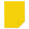 Color Cardstock, 65 Lb Cover Weight, 8.5 x 11, Solar Yellow, 250/Pack