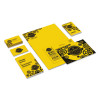 Color Cardstock, 65 Lb Cover Weight, 8.5 x 11, Solar Yellow, 250/Pack