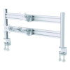 Slat Rail With Posts For Slat Wall System For 32" Tvs, 8.1w x 5.7d x 5.51h, Silver, Supports 33 Lb