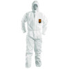 A50 Breathable Splash And Particle Protection Overalls, Zip Front, Hood, Elastic Wrists/Ankles, White, 2X-Large, 25/Carton