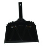 Heavy-Duty Metal Dust Pan, 12 X 14, 20-Gauge Steel, Black