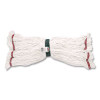 Super Stitch Cotton Looped End Wet Mop Head, 20 Oz Capacity, Medium, White, 1" White Headband
