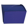 Heavy-Duty Indexed Expanding Open Top Color Files, 21 Sections, 1/21-Cut Tabs, Letter Size, Navy Blue