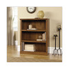 Select Collection Bookcase, Three-Shelf, 35.27w x 13.3d x 43.78h, Oiled Brown