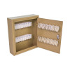 Key Lockable Key Cabinet, 60-Key, Metal, Sand, 10.63 x 3 x 12.13