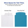 Big Tab Write And Erase Durable Plastic Dividers, 8-Tab, 11 x 8.5, Assorted, 1 Set
