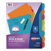 Big Tab Write And Erase Durable Plastic Dividers, 8-Tab, 11 x 8.5, Assorted, 1 Set