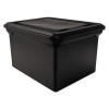 File Tote With Lid, Letter/Legal Files, 14.25" x 18" x 10.88", Black