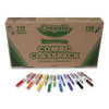 Crayons And Markers Combo Classpack, Eight Colors, 256/Set