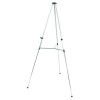 Lightweight Telescoping Tripod Easel, 38" To 66" Tall, Metal, Silver, Supports Up To 25 Lb