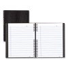 Notepro Notebook, 1-Subject, Medium/College Rule, Black Cover, (150) 11 x 8.5 Sheets